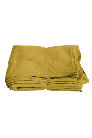Lemon Curry Linen Flat Sheet