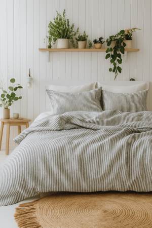 LINANE TEKIKOTT THIN BLACK STRIPES