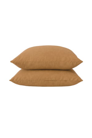 CAMEL LINEN PILLOWCASE - SET OF 2