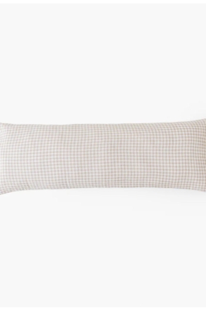 BODY PILLOWCASE IN NATURAL GINGHAM