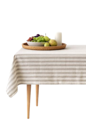 LINANE LAUDLINA  NATURAL WHITE STRIPES