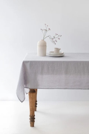 Light Grey Lightweight Linen Tablecloth