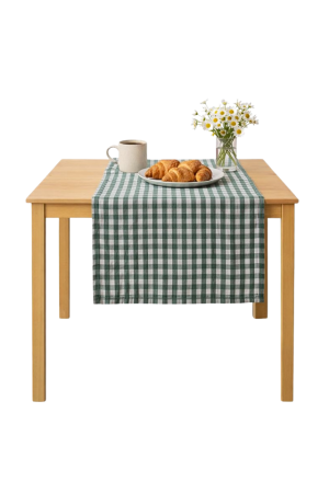 LINANE LAUDLINIK FOREST GREEN GINGHAM