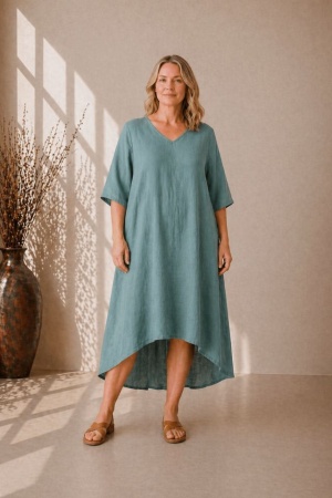 Linane kleit Kamille pehme metsaroheline
