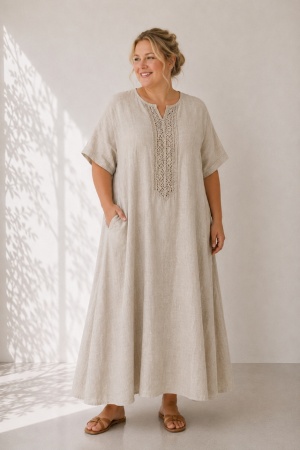 Linen dress Noma light natural linen
