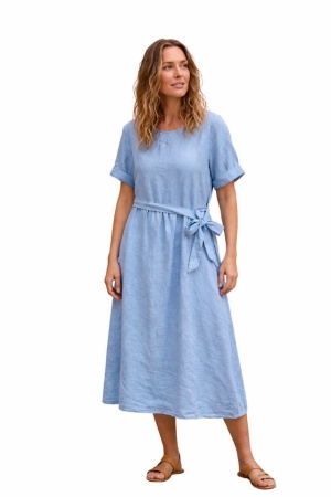 Linane kleit Stella hele taevasinine