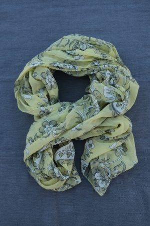 SILK SCARF, YELLOW