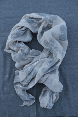 SILK SCARF, BEIGE