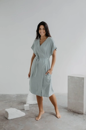 Linane kleit Olivia Sage green-1.webp