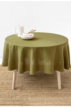 Ümmargune linane laudlina-Olive green-1.jpeg