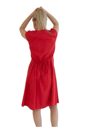 linane rõivastus punane kleit