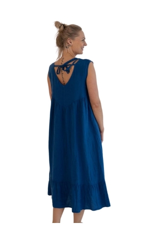 LINEN DRESS JANET, royal blue