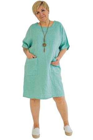LINEN DRESS/TUNIC HANNALY,  light green