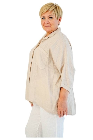 LINEN BLOUSE EDITH, beige