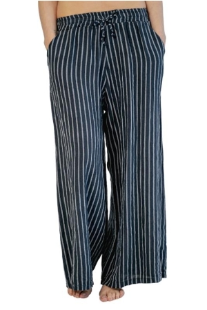 WILLOW LINASED TROUSERS, NAVYBLUE