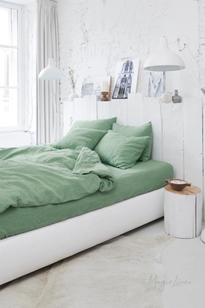 LINANE 3-osaline voodipesukomplekt MATCHA GREEN