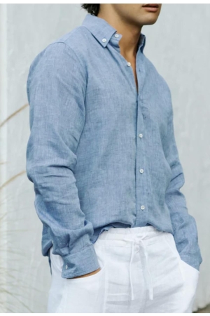 Meeste linane päevasärk Wengen Denim chambray.jpg