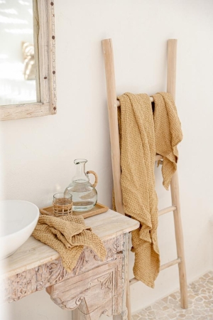 LINASED RÄTIKUD VAHVELKANGAST  (3 pcs)  SANDY BEIGE