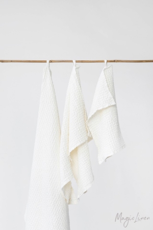 LINASED RÄTIKUD VAHVELKANGAST (3 pcs) WHITE