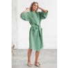 NAISTE LINANE VAHVELKOEGA HOMMIKUMANTEL MATCHA GREEN