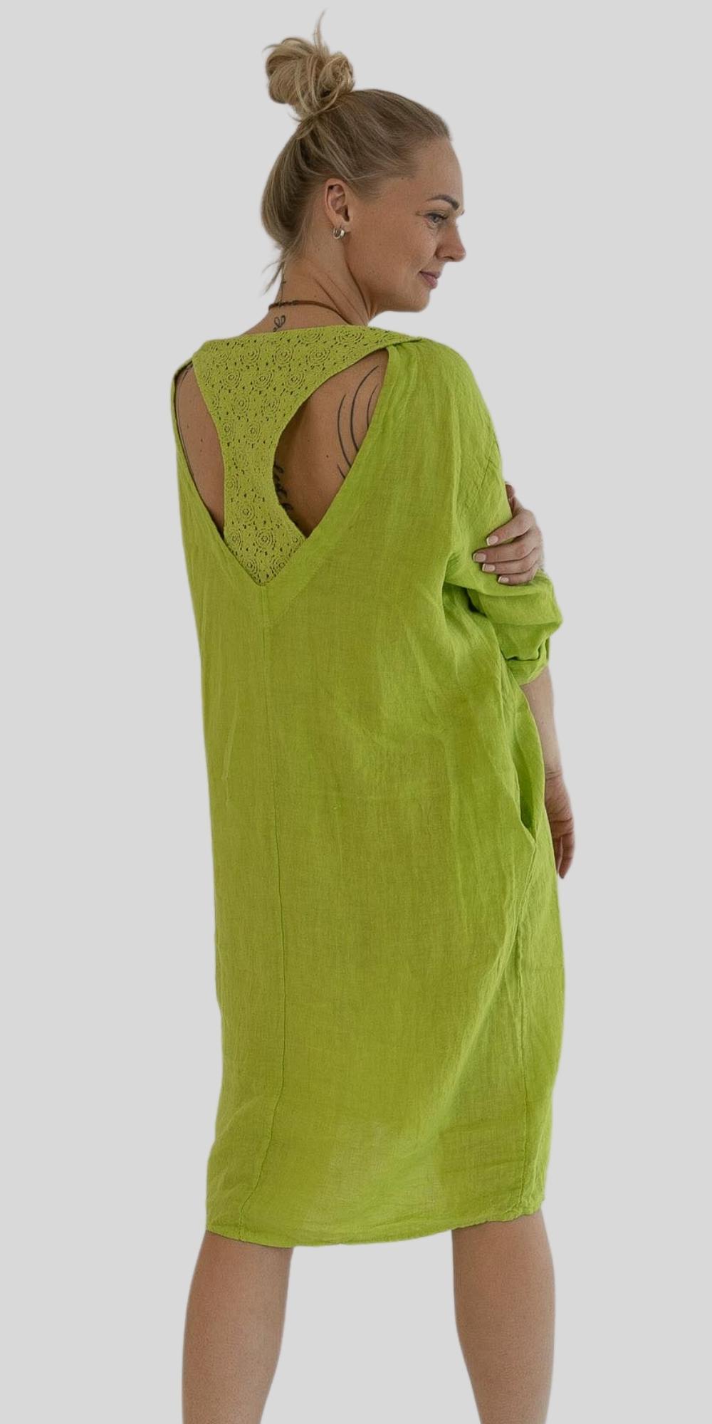 Linane kleit Jolanda, roheline