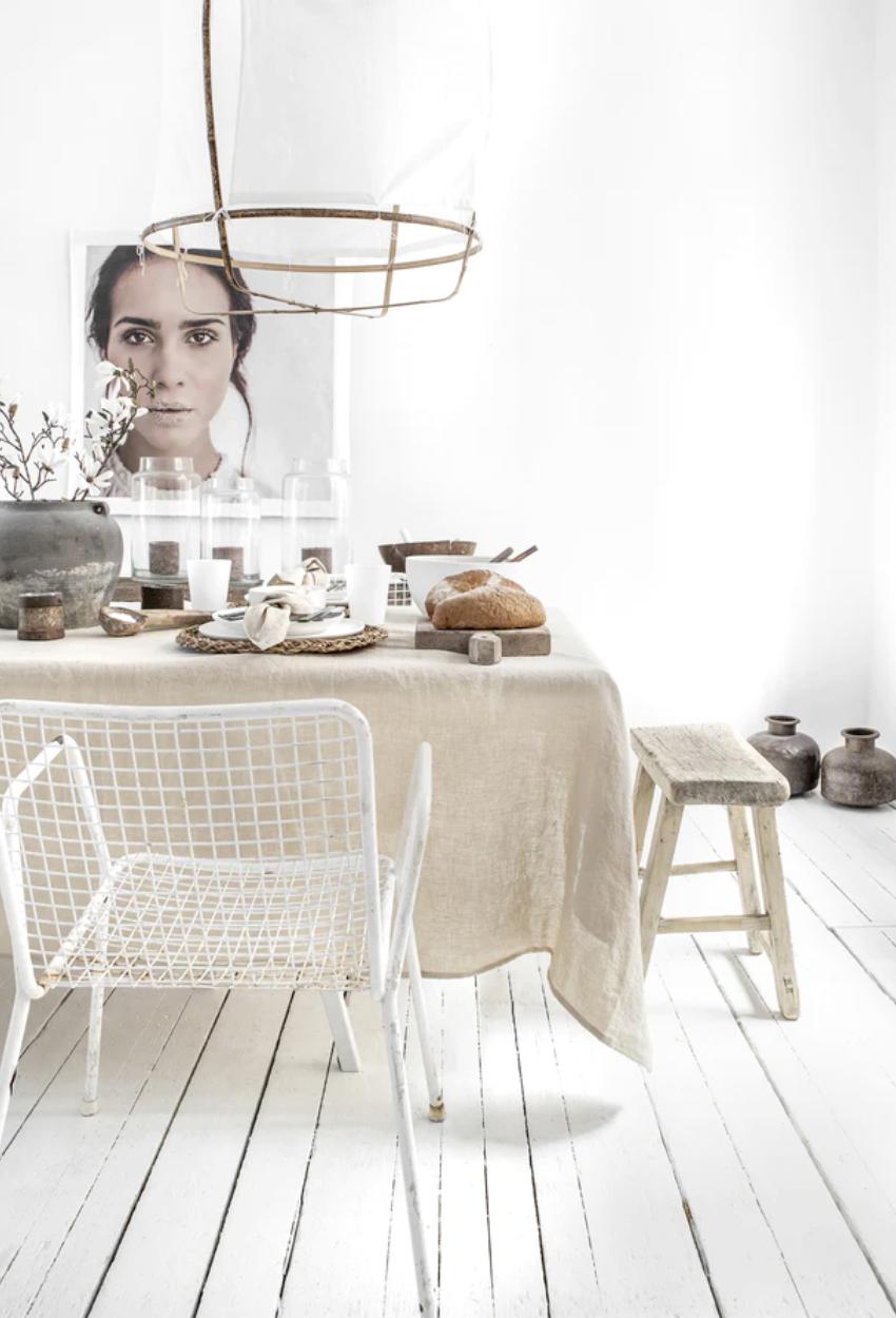 Linen natural tablecloths